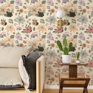 Wildflowers Floral Peel and Stick‎ Wallpaper 118"x17.3" Plants
